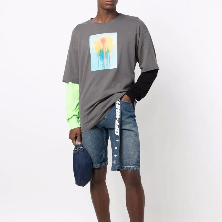 OFF WHITE Belted Denim Shorts-3