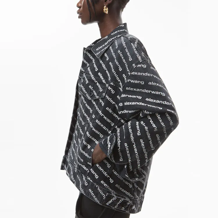 Alexander Wang Falling Back Jacket Grey Aged/White-3