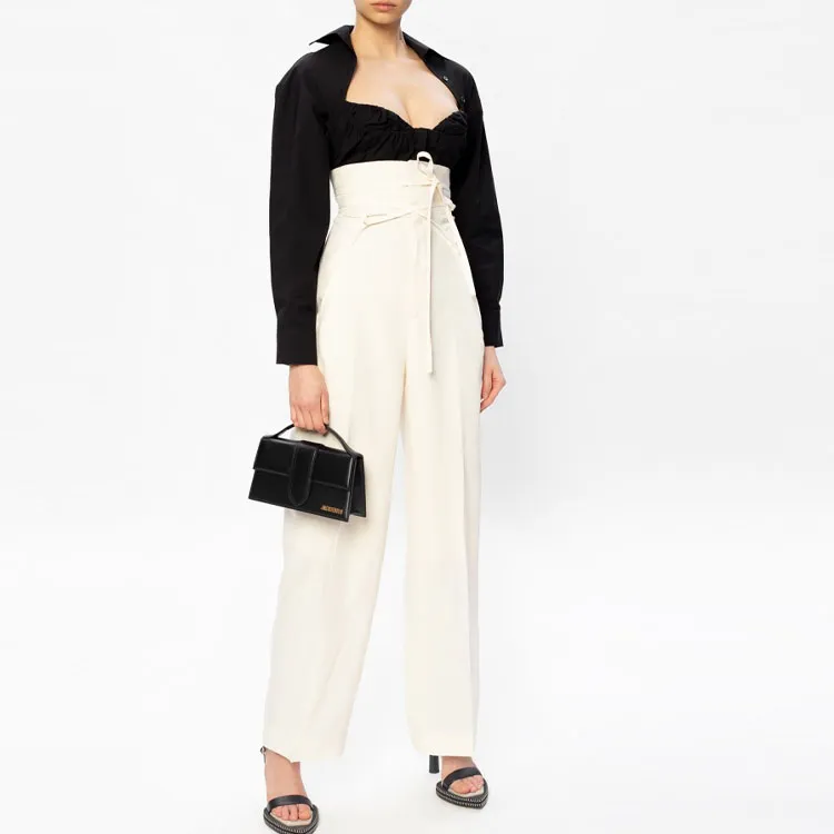 Jacquemus Casual Pants Women's Cream-3