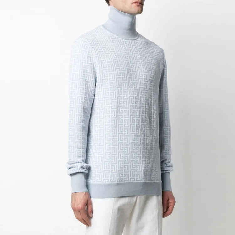 BALMAIN Sweaters Men Light Blue-3