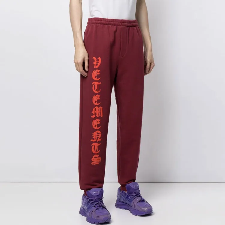 Vetements Knitted Sports Pants Men's Red-2