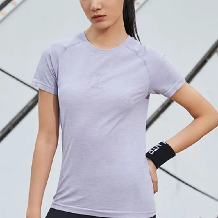 LINING T Shirts Women's Light Dusty Purple-2