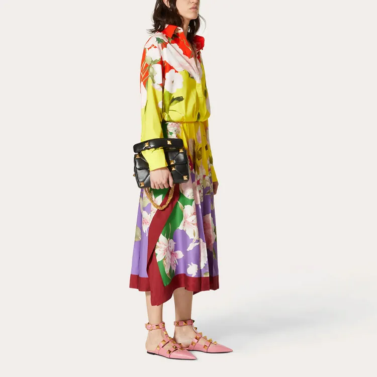 Valentino Long Sleeved Dresses Women's Yellow-3