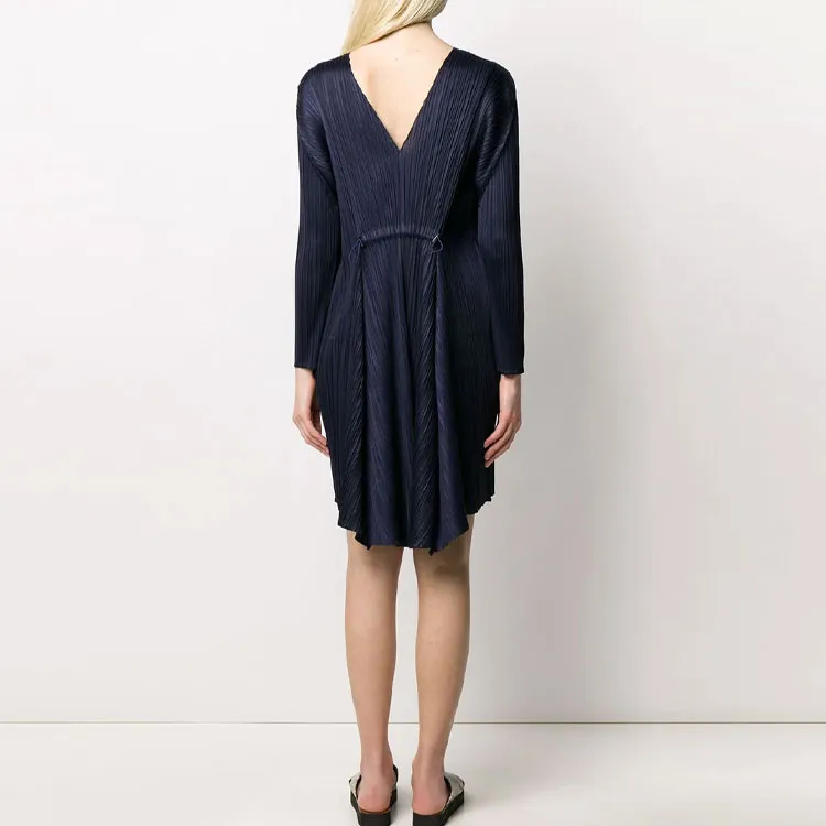 PLEATS PLEASE ISSEY MIYAKE Long-Sleeved Dresses Women's Blue-2