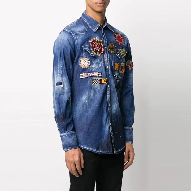 DSQUARED 2 Shirts Men Blue-2