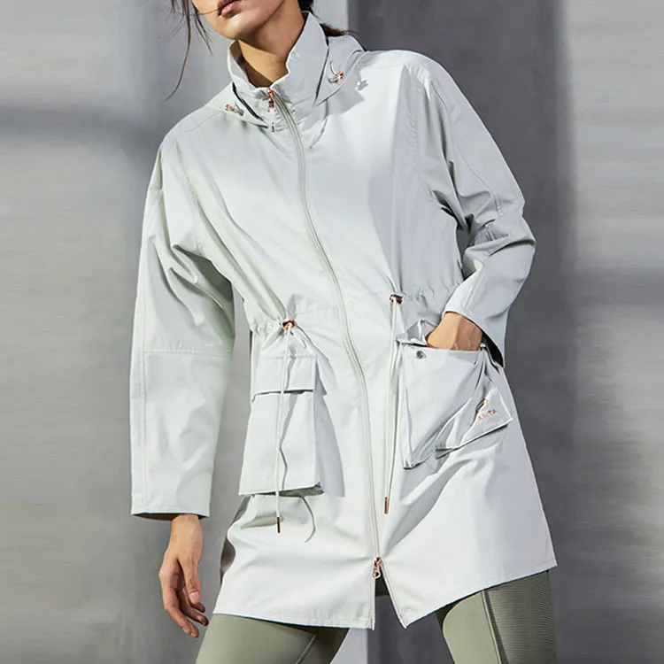 ANTA Variety Training Collection Trench Coats Women's Light Xī Green-4