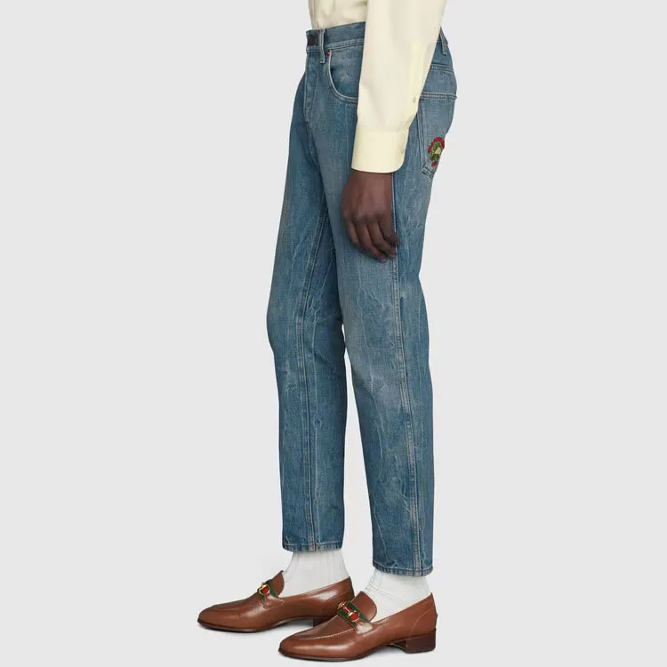 GUCCI Jeans Men Blue-4