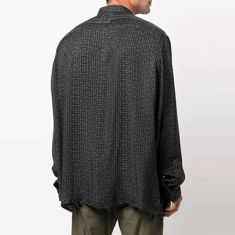 BALMAIN Shirts Men Dark Green-2
