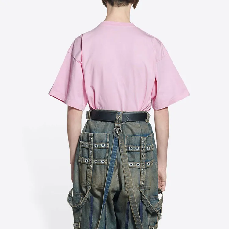 Balenciaga T Shirts Unisex Pink-4