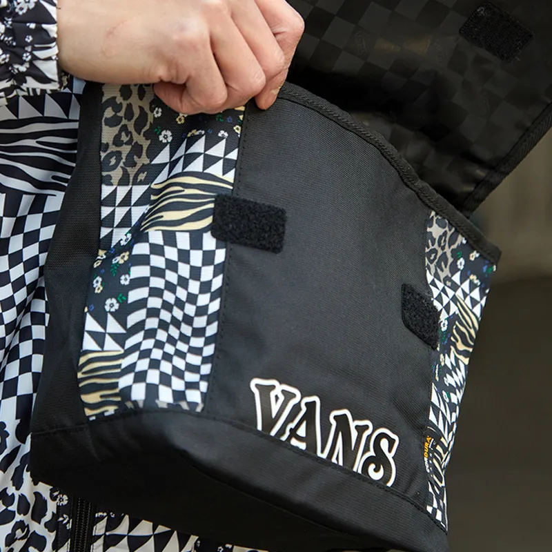 Vans Polyester Shoulder Bag, Crossbody Bag Regular Unisex Black-4