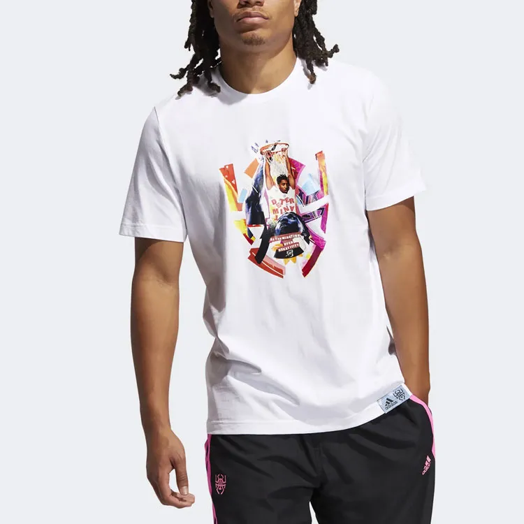 Adidas T Shirts Men White-1