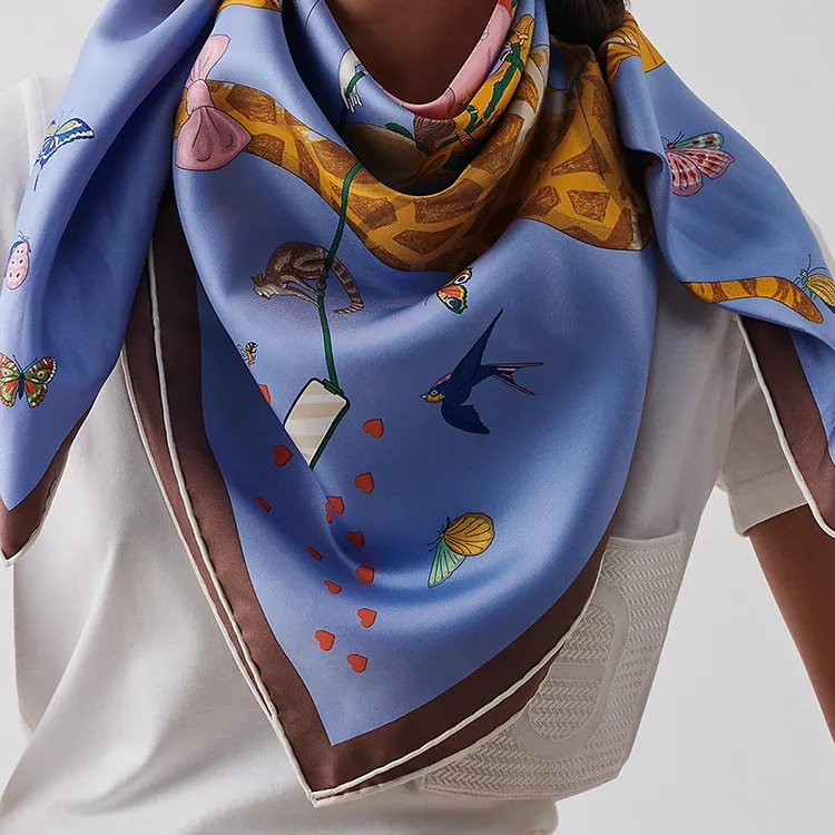 HERMES Dynamic Share Silk Scarves Women's-1