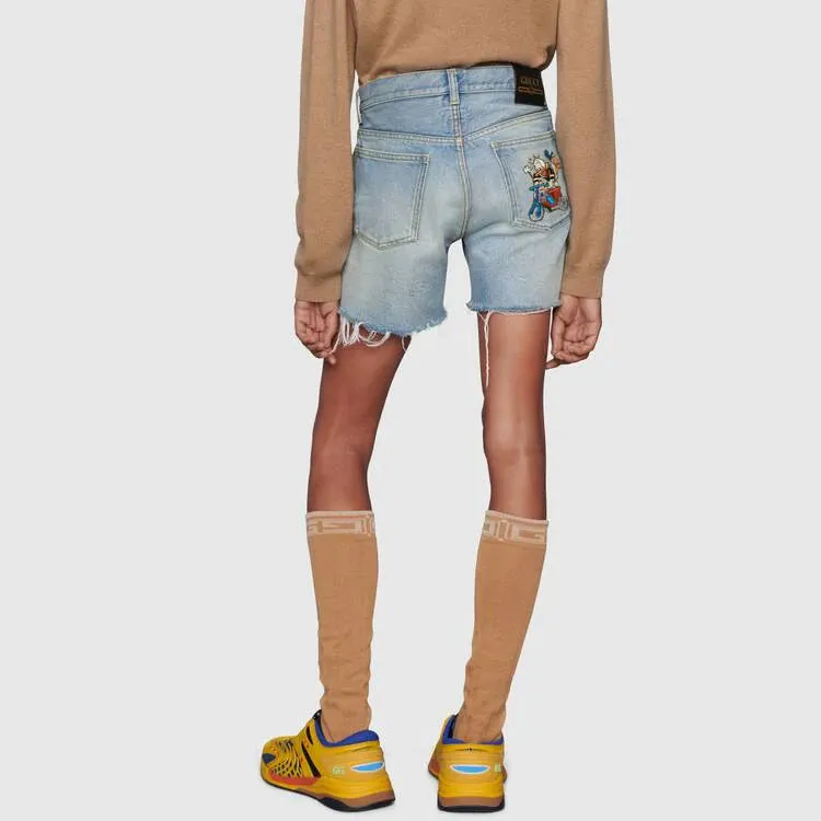 Disney X GUCCI Denim Shorts Men Blue-2