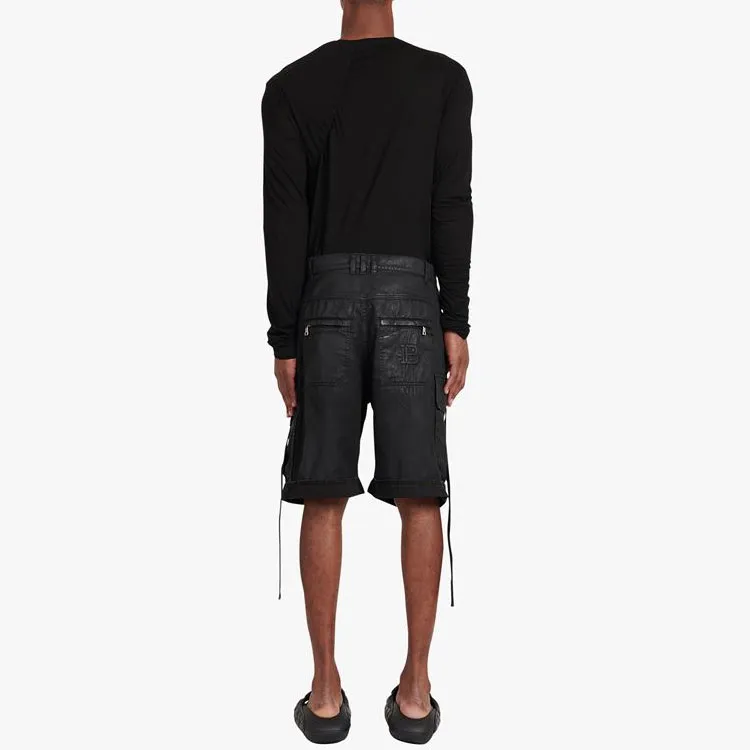 BALMAIN Cargo Shorts Men Black-3