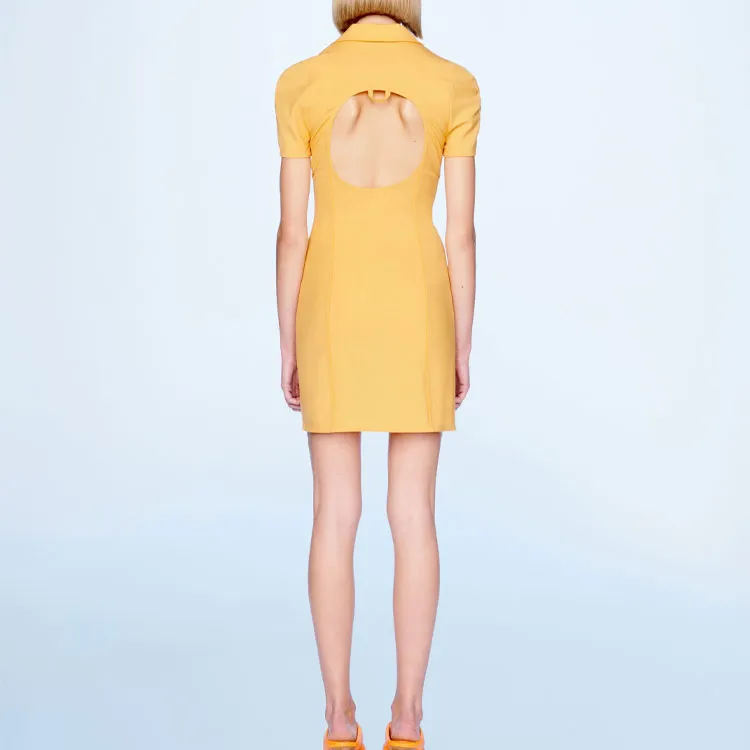 Jacquemus La Robe Tangelo Dress 'Orange'-3