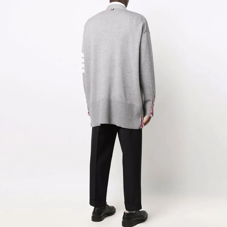 THOM BROWNE 4 Bar Virgin wool Cardigan-2