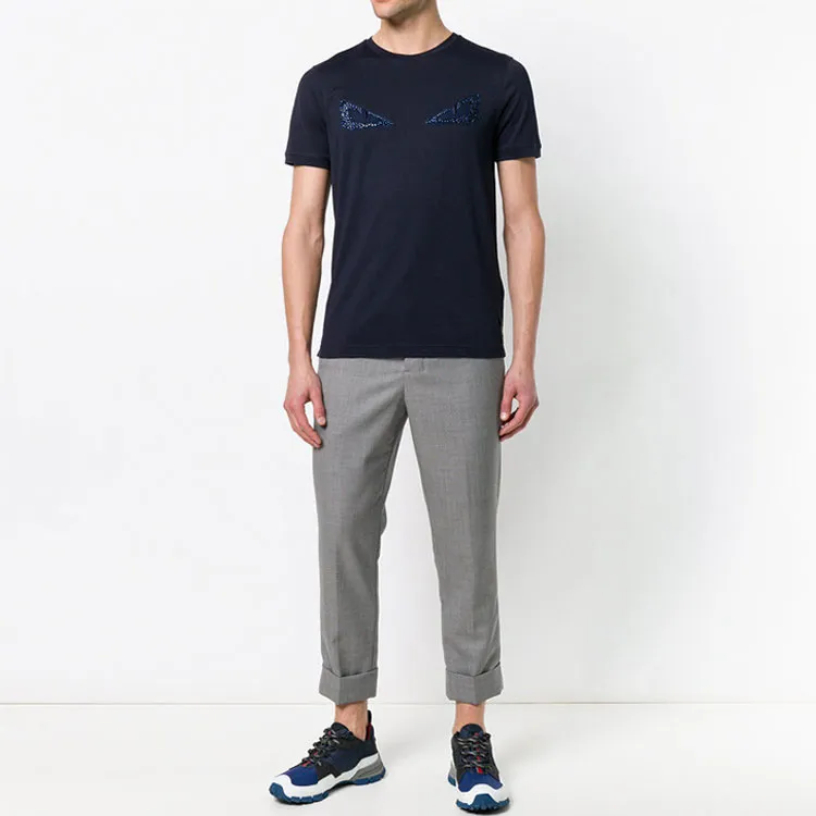FENDI T-Shirts Men Dark Blue-1