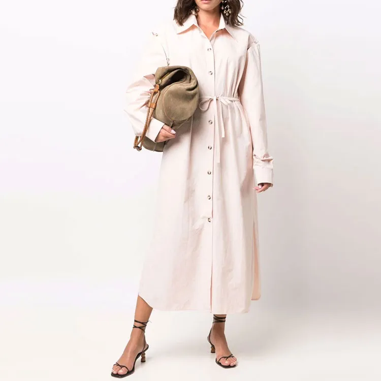 NANUSHKA Tied-waist Cotton Shirt Dress-1