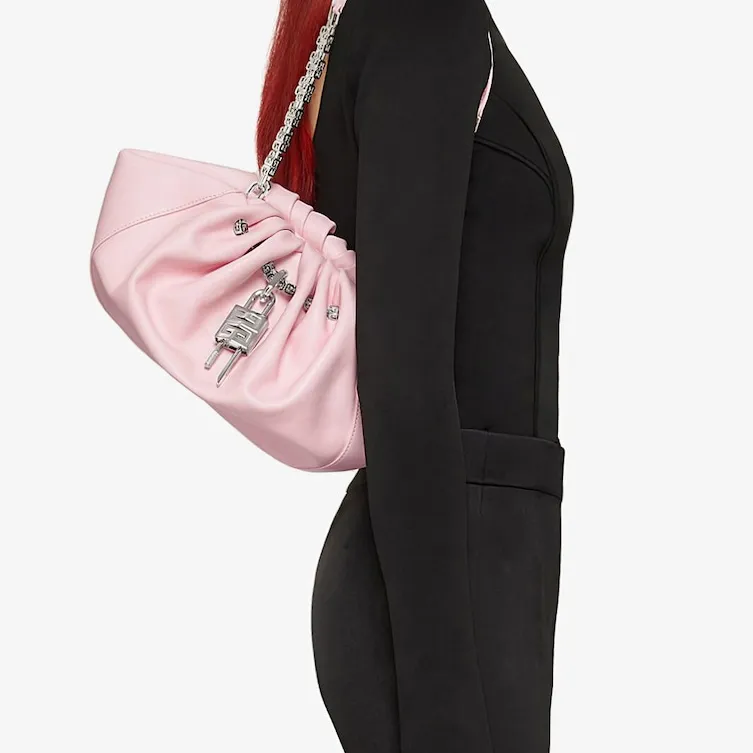 GIVENCHY 4G Cow Leather Shoulder Bag Handbags Shoulder Bags Small Size Women's Blossom Pink-3