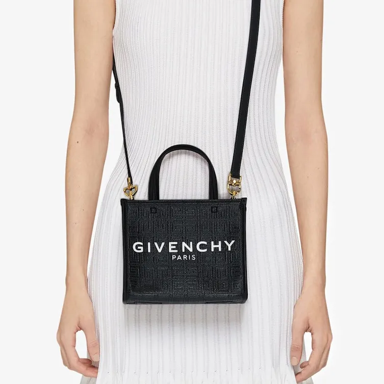 GIVENCHY With Cow Leather Tote Bag, Shopping Bag, Shoulder Bag, Crossbody Bag, Handbag Mini Women's Black-4