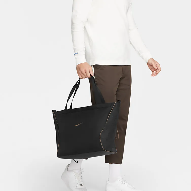Nike Fabric One Shoulder Handbag Regular Men's Black/Ore Gray-4