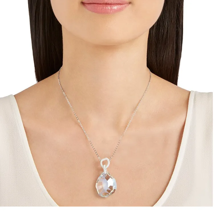 Swarovski Barock Necklaces Women's White-1