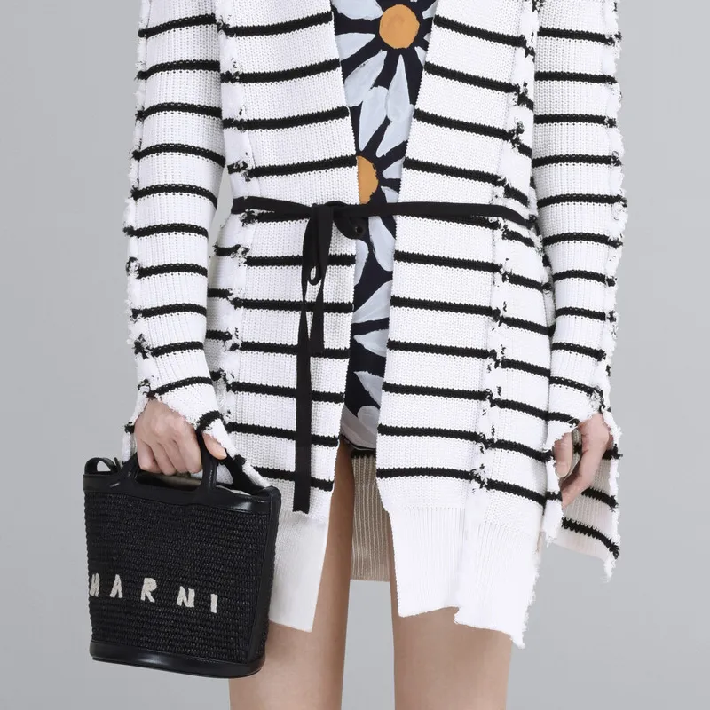 MARNI Logo Embroidered Bucket Bag-5