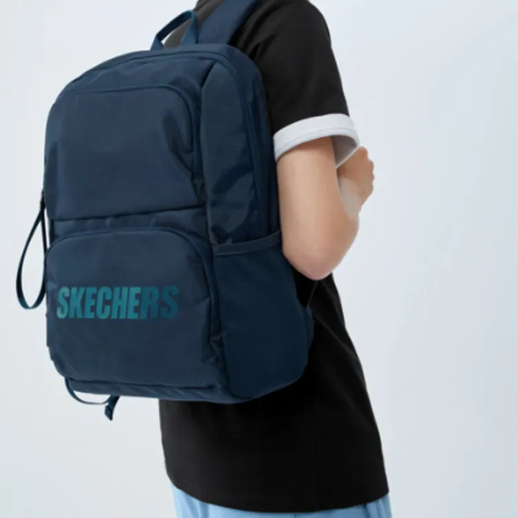 Skechers Fabric Backpack Unisex Navy Blue-5