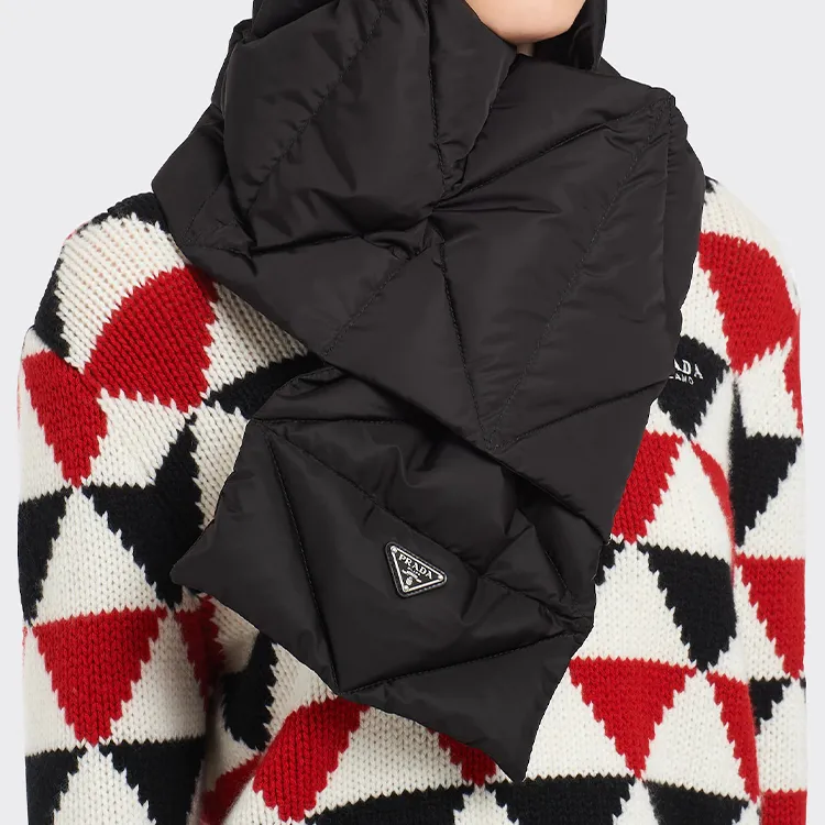 PRADA Logo Plaque Padded Scarf-1