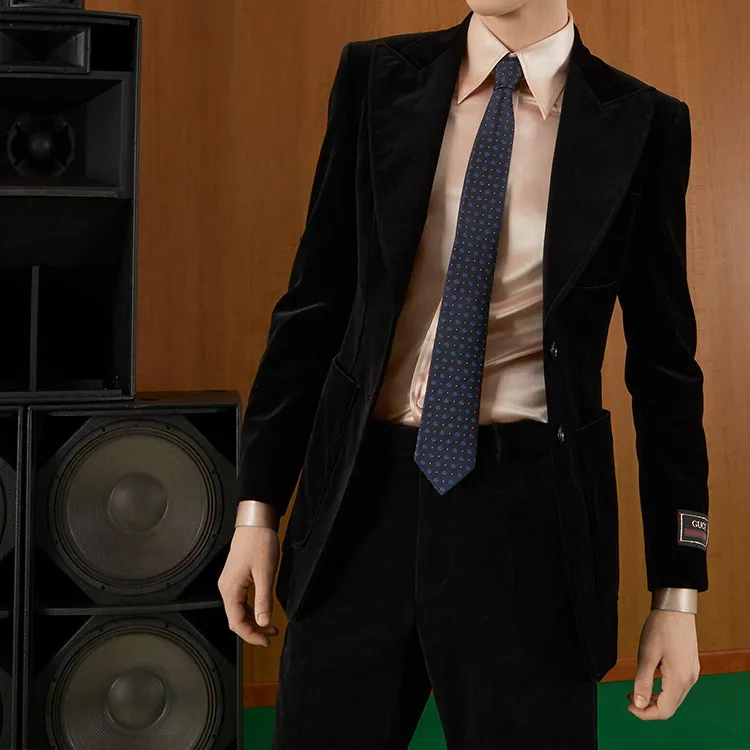 GUCCI Gg Patterned Pointed Tip Tie-1