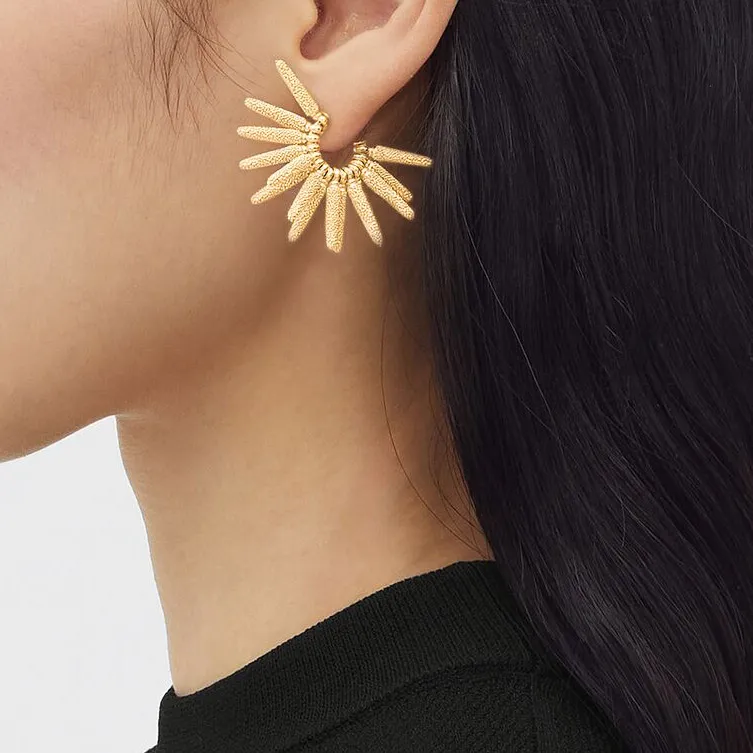 Bottega Veneta 925 Sterling Silver Earrings Women's Gold-1