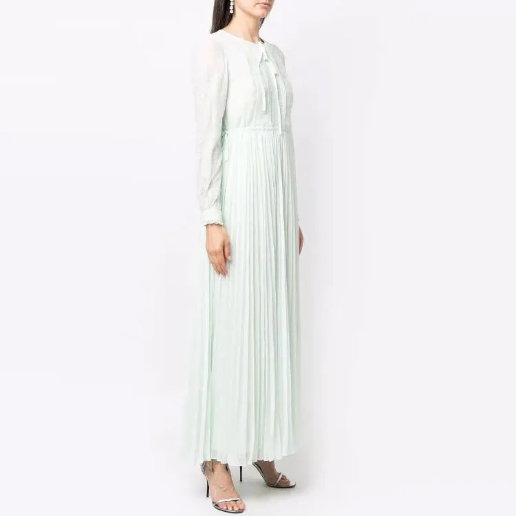 Self-portrait Lace-trim Maxi Dress-3