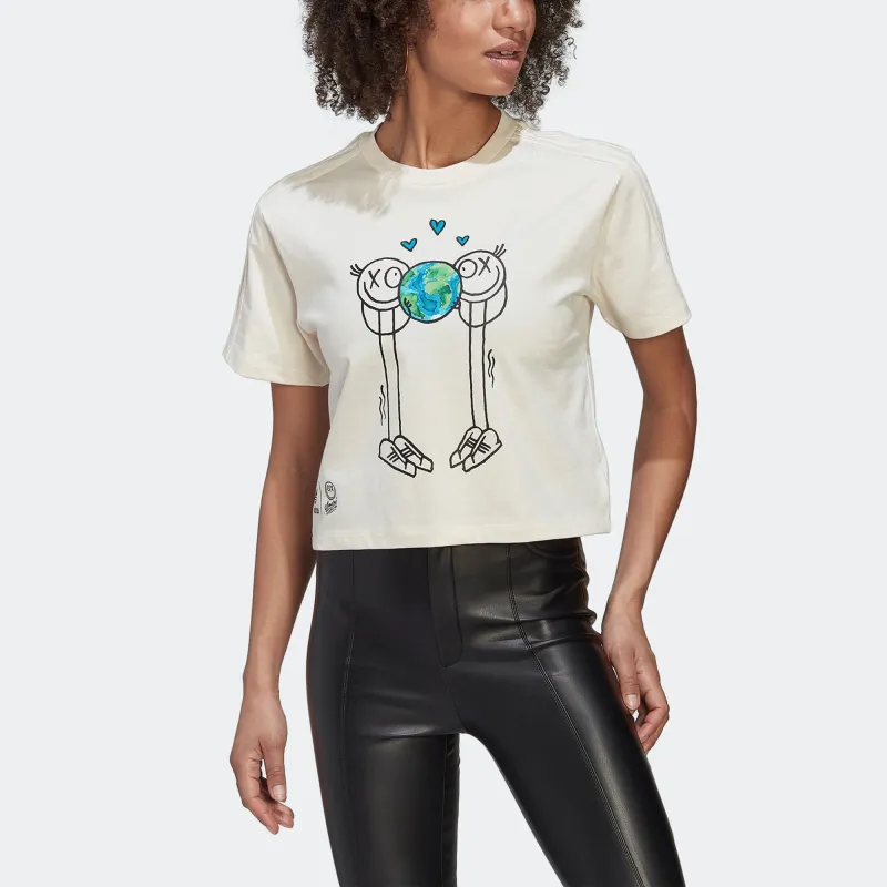 Adidas Originals Crop Tops Women's White-2
