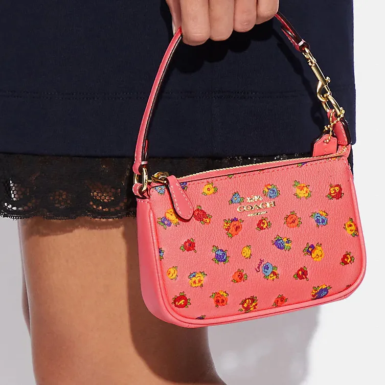 COACH Nolita Coated Canvas With Leather Shoulder Bag, Pochette, Clutch Mini Women's Pink-4