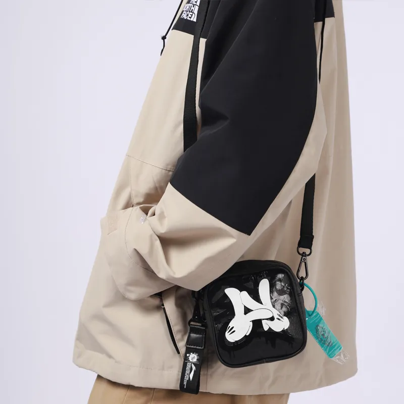LiNing OG_SLICK Collaboration Polyethylene Small Square Bag Shoulder Bag Crossbody Bag Regular Unisex Black-6