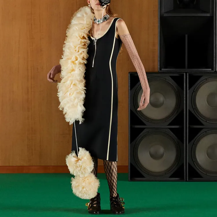 GUCCI SS22 Sleeveless Dress Women's Black-3