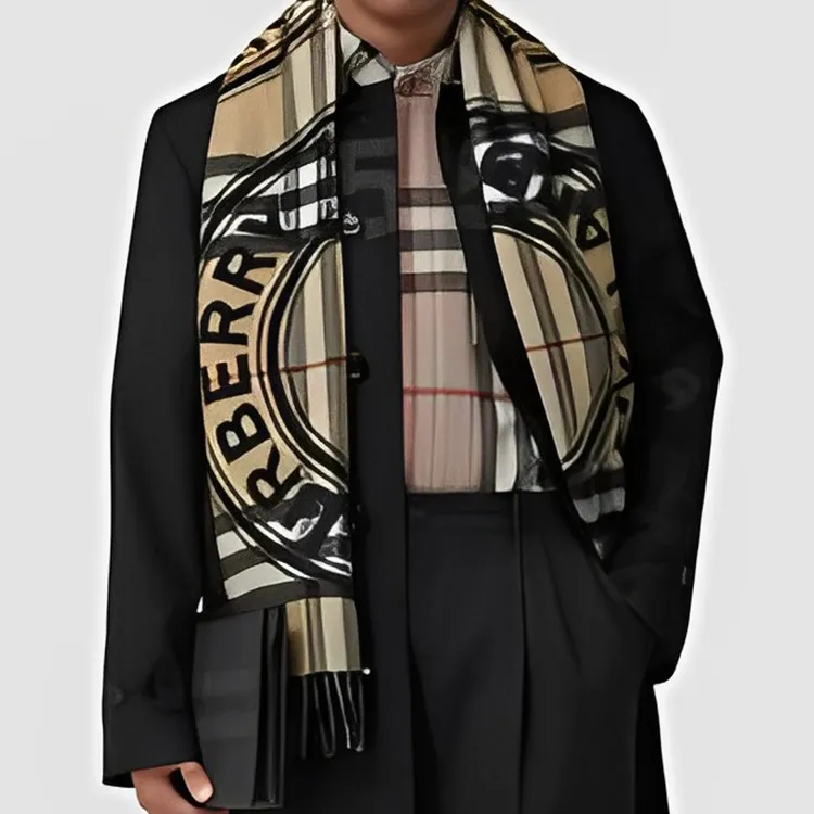 Burberry Montage print Cashmere Scarf-3