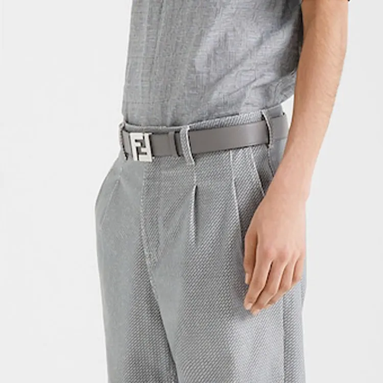 FENDI Logo Plaque Monogram Buckle Belt-1