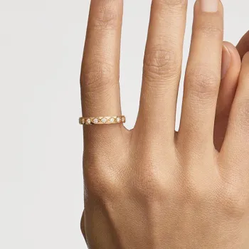 CHANEL CoCo Crush Yellow 18K Gold Slim Fit Rings Women's Gold