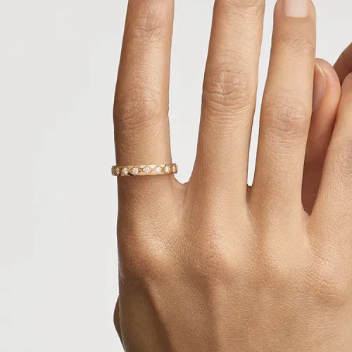 CHANEL CoCo Crush Yellow 18K Gold Slim Fit Rings Women's Gold