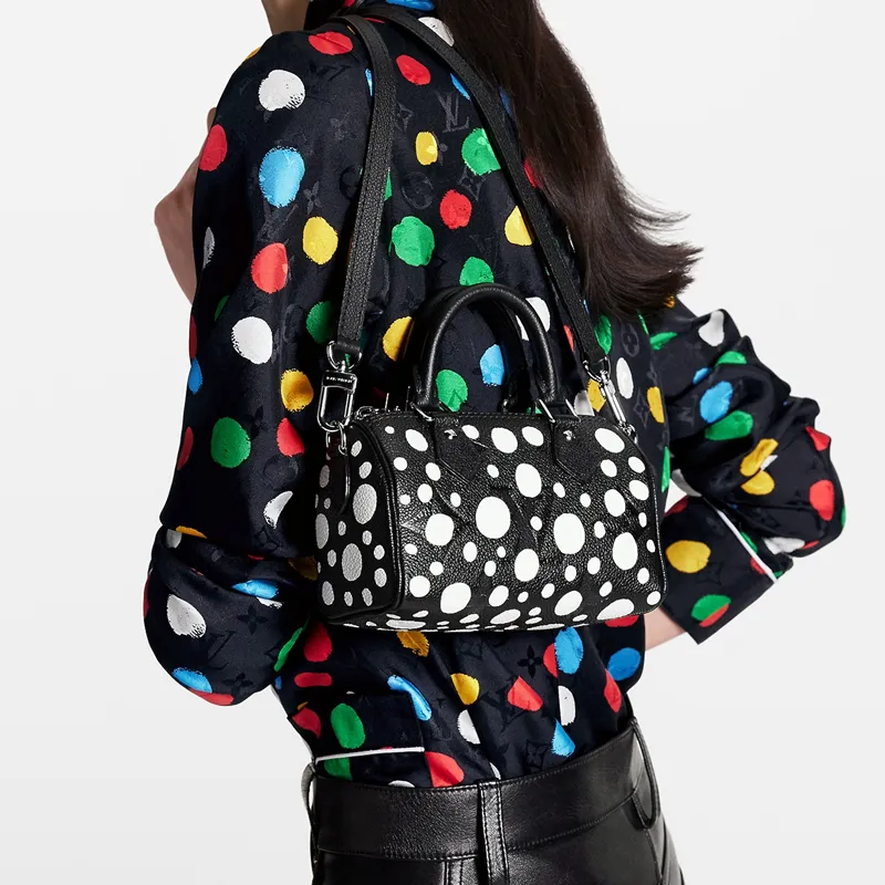 LOUIS VUITTON X Yayoi Kusama Nano Speedy Black/White-7