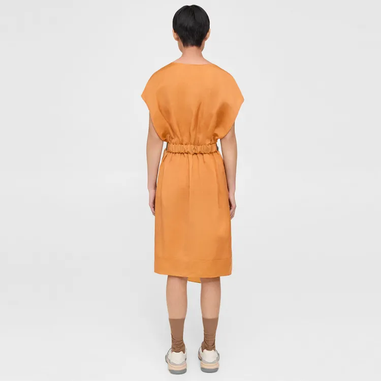 THEORY X Lucas Ossendrijver Short Sleeved Dresses Women's Amber Gold-1