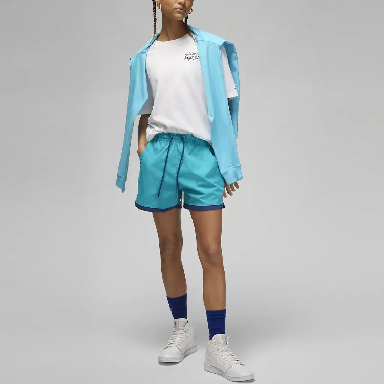 Jordan Sports Shorts Women's Aqua Blue-1