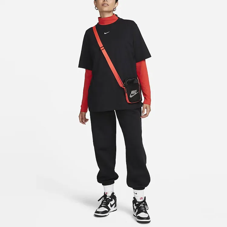 Nike Sportswear Women's Logo Crewneck Loose Fit T-Shirt Black-3