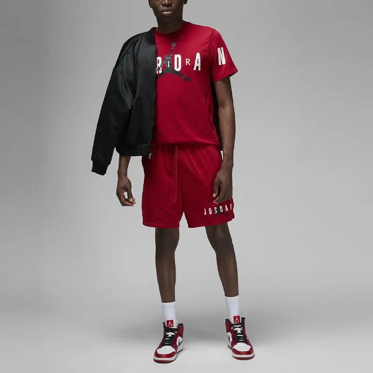 Jordan T Shirts Men Gym Red-2