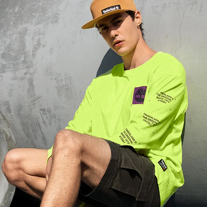 Timberland T Shirts Men Bright Yellow-5