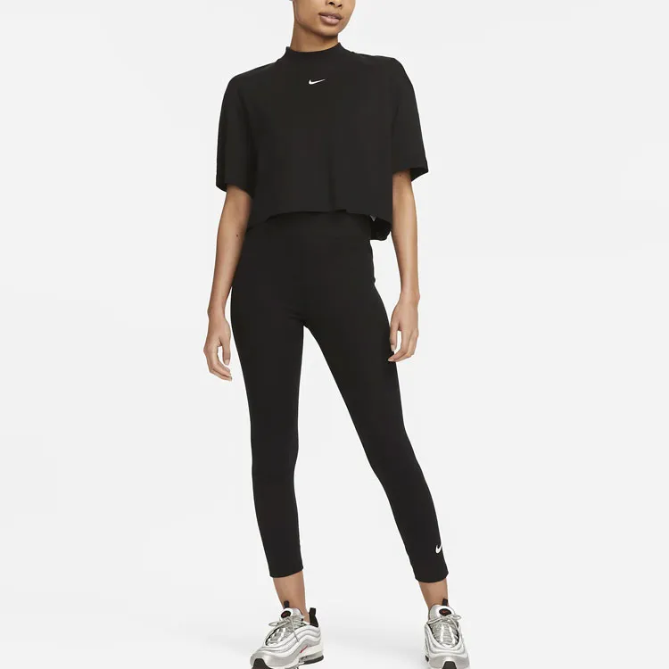 Nike Women's High Waisted 7/8 Leggings Black/Sail-2