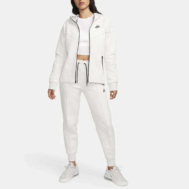 Nike Sportswear Women's Tech Fleece Windrunner Full Zip Hoodie Light Grey/Heather/Black-3