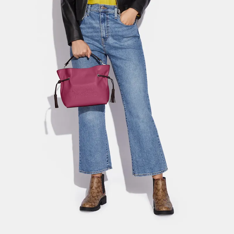 COACH Andy Cow Leather Handbag Shoulder Bag Crossbody Bag Medium Size Women's Light Raspberry-3