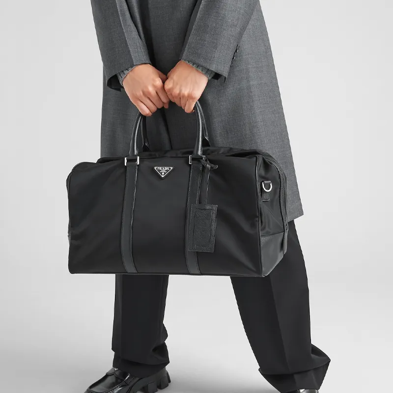 PRADA Re Nylon Fabric With Leather Handbag, Shoulder Bag, Crossbody Bag, Travel Bag Men's-6